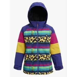 Burton Girl's Leopard Striped Fleece Lined Elstar Jacket • Size M (10/12) 🗣